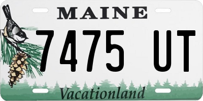 ME license plate 7475UT