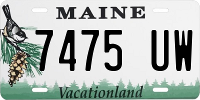 ME license plate 7475UW