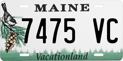 ME license plate 7475VC