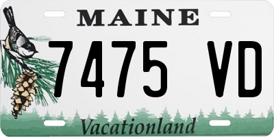 ME license plate 7475VD