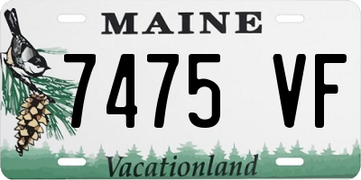 ME license plate 7475VF