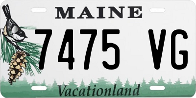 ME license plate 7475VG