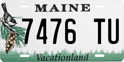 ME license plate 7476TU