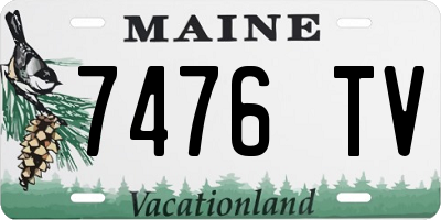 ME license plate 7476TV