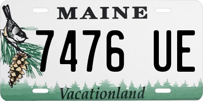 ME license plate 7476UE
