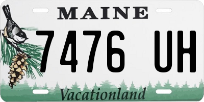 ME license plate 7476UH