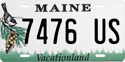 ME license plate 7476US