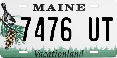 ME license plate 7476UT