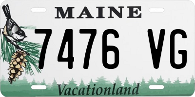 ME license plate 7476VG