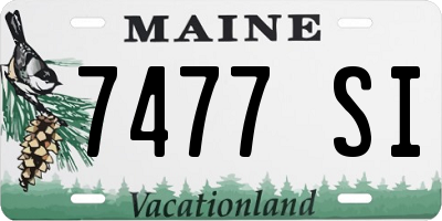 ME license plate 7477SI