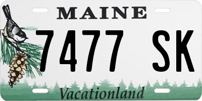 ME license plate 7477SK