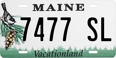 ME license plate 7477SL