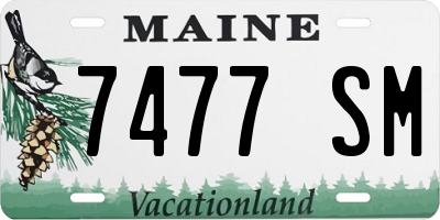 ME license plate 7477SM