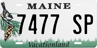 ME license plate 7477SP