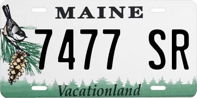 ME license plate 7477SR