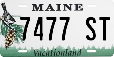 ME license plate 7477ST
