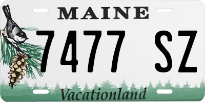 ME license plate 7477SZ