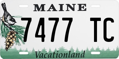 ME license plate 7477TC