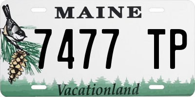 ME license plate 7477TP