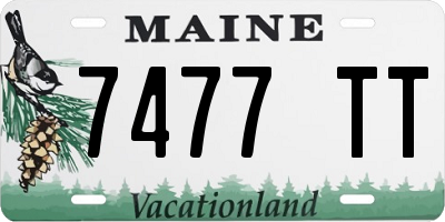 ME license plate 7477TT