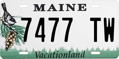 ME license plate 7477TW
