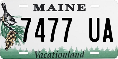 ME license plate 7477UA
