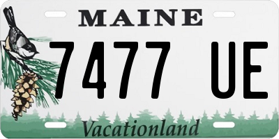 ME license plate 7477UE