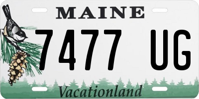 ME license plate 7477UG