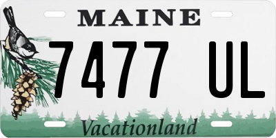 ME license plate 7477UL