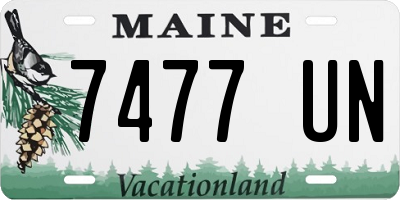 ME license plate 7477UN