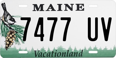 ME license plate 7477UV