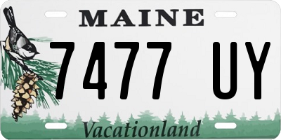 ME license plate 7477UY