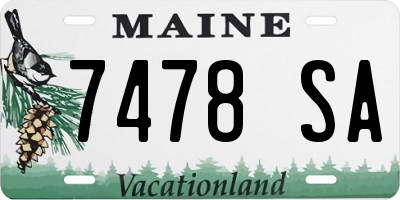 ME license plate 7478SA