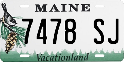 ME license plate 7478SJ