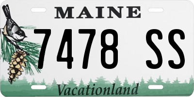 ME license plate 7478SS