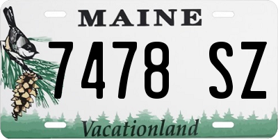 ME license plate 7478SZ