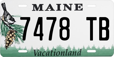 ME license plate 7478TB