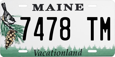 ME license plate 7478TM