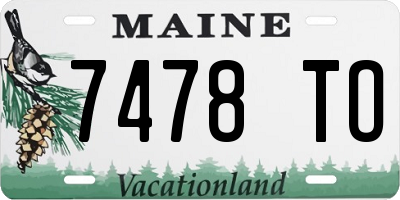 ME license plate 7478TO