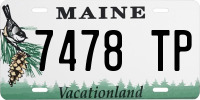 ME license plate 7478TP