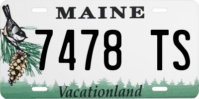 ME license plate 7478TS