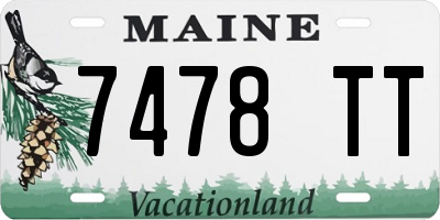 ME license plate 7478TT
