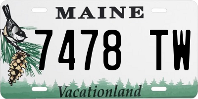 ME license plate 7478TW