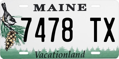 ME license plate 7478TX