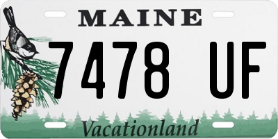 ME license plate 7478UF