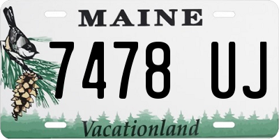 ME license plate 7478UJ
