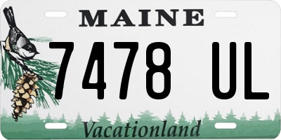 ME license plate 7478UL