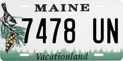 ME license plate 7478UN