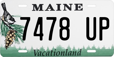 ME license plate 7478UP