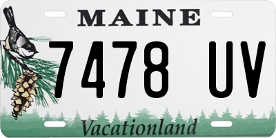 ME license plate 7478UV